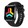 Black silicone watch strap