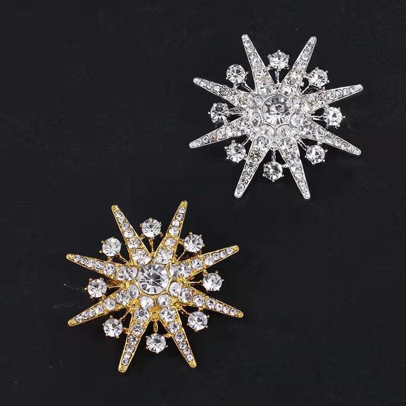 Luxuriöse, hochwertige Brosche mit achtzackigem Stern, trendige, geometrische Anti-Expositions-Kleidungsaccessoires, Amas-Anstecknadel_voghion.com