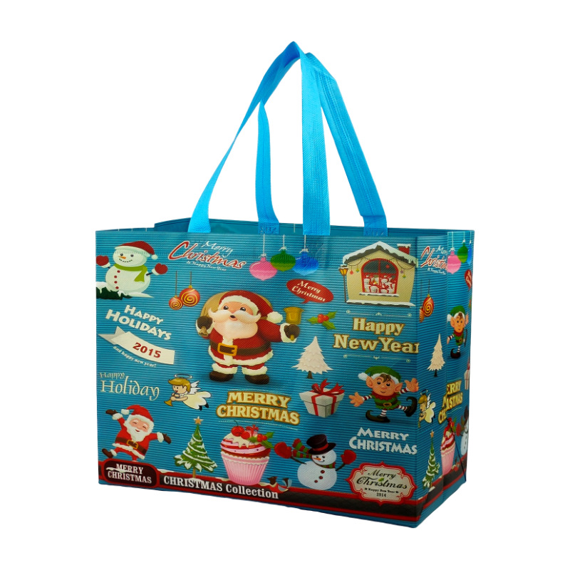 Bolso no tejido de Navidad bolso de mano logotipo personalizado gran película de dibujos animados transfronterizos alta sensación bolsa de embalaje de regalo