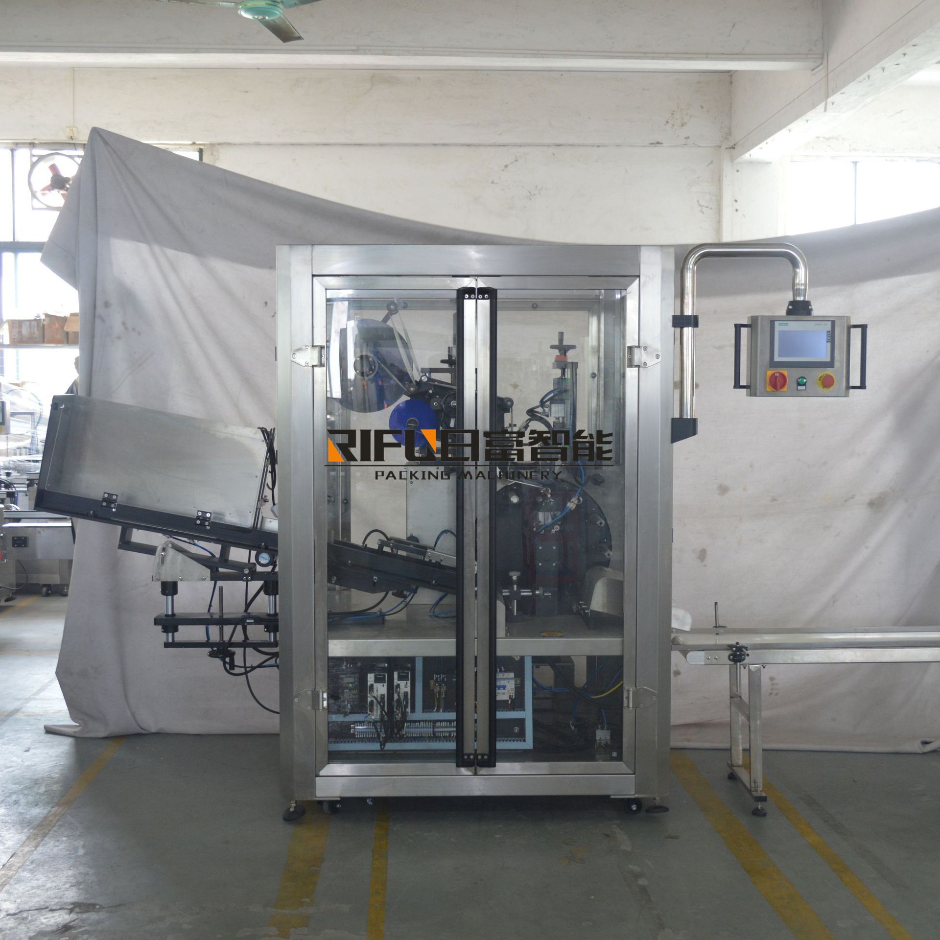 自动软管贴标机 塑料管铝塑管铝管贴标机 药剂铝管覆标设备