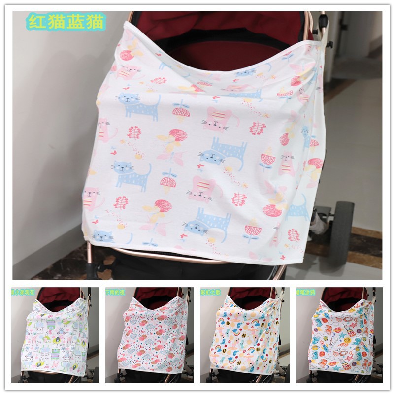 2024 Autumn and Winter New Infant Dust Cover Baby Stroller Windproof Warm Cotton Cover Knitted Cotton Stroller Windproof Blanket