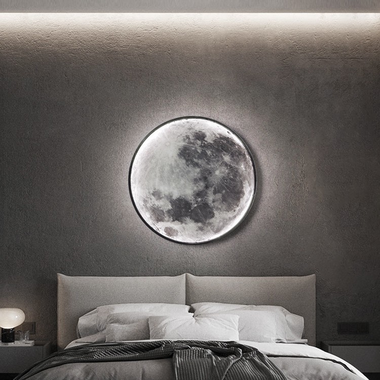 Luz de techo led luna moderna minimalista sala de estar pasillo comedor cabecera de cama
Lámpara de pared redonda para proteger los ojos de la montaña