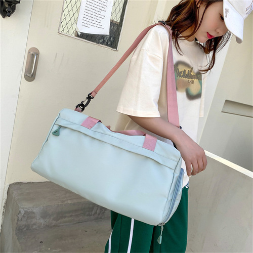 Women's new travel bag large capacity portable dry and wet separation diagonal training bag yoga bag shoe compartment swimming fitness bag