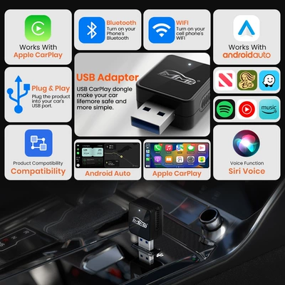 Two-In-One Converter Car Connectivity – Simsiz CarPlay və Android Auto