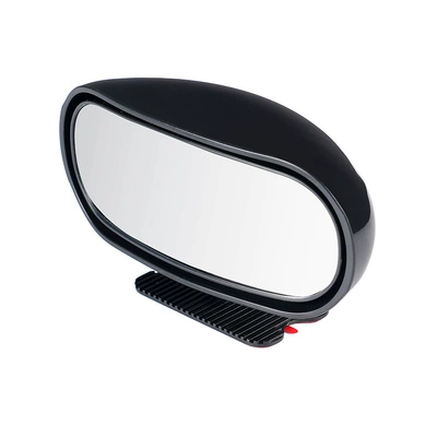 Car Rearview Mirror with Additional Large field of view rear view auxiliary mirror - blind-spot-mirror-black-single-pack
