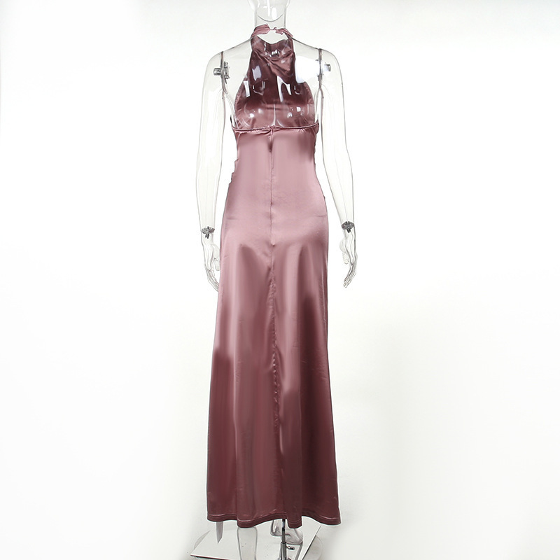 245g Weight Maxi Long Dress Dress Length Type Sleeveless Sleeve Length Slit Dress, Party Dress Dresses Type Spandex, Polyester Fabric Type High Waist Waist Line Banquet, Cocktail Party Occasion Standing Collar Neckline Slim Fit Type Solid Color Pattern Summer, Spring, Autumn Season Women's Gender Elegant, Sexy Style Wholesale Women's Elegant Sexy Solid Color Banquet Cocktail Party Standing Collar Sleeveless Slit Dress Party Dress 19