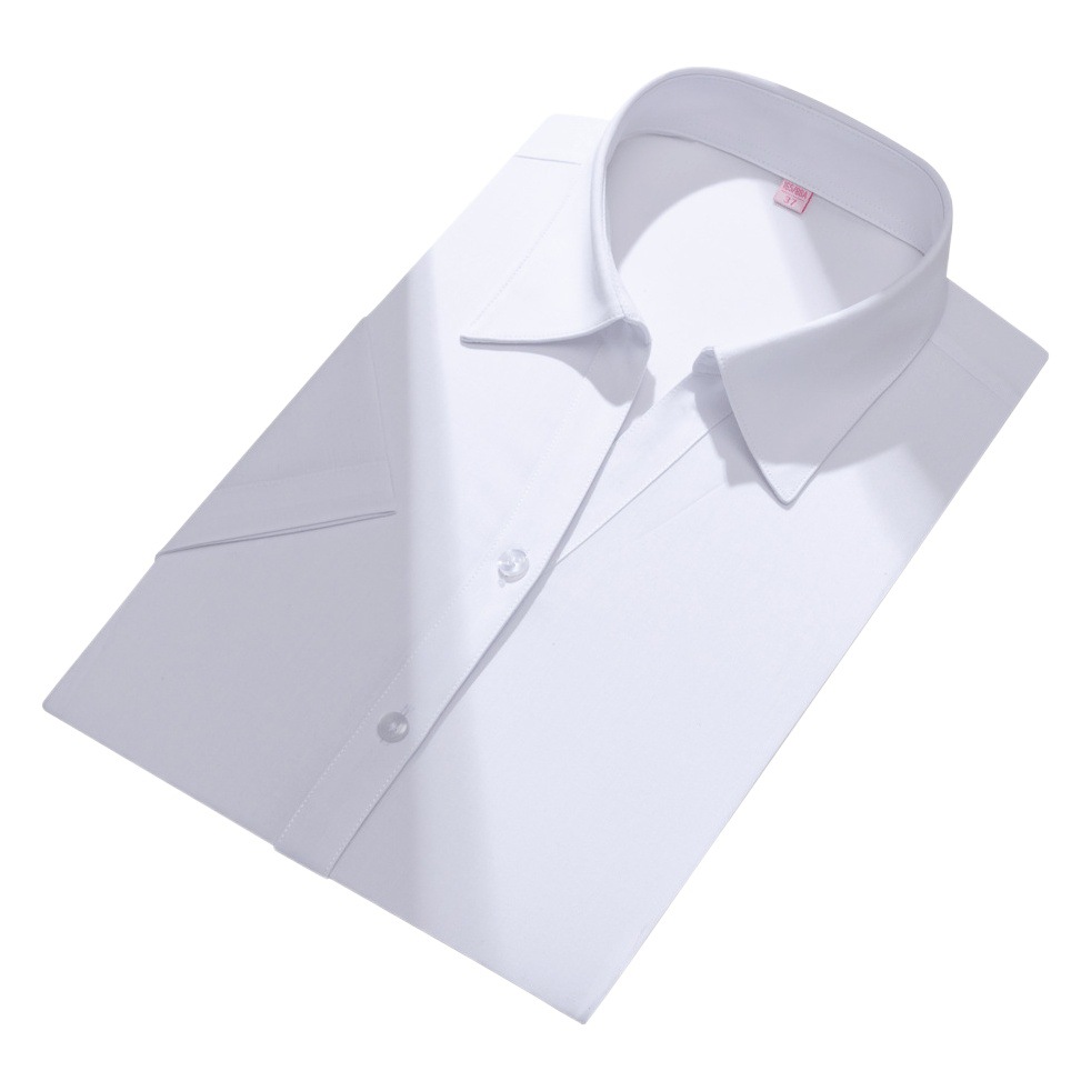 La fibra de ajenjo camisa blanca de las mujeres de manga corta no-planchado anti-arruga ropa de trabajo de fácil cuidado de trabajo camisa formal