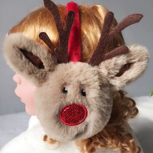 新年礼物儿童冬季保暖耳罩麋鹿耳暖卡通耳捂亲子款厂家直销