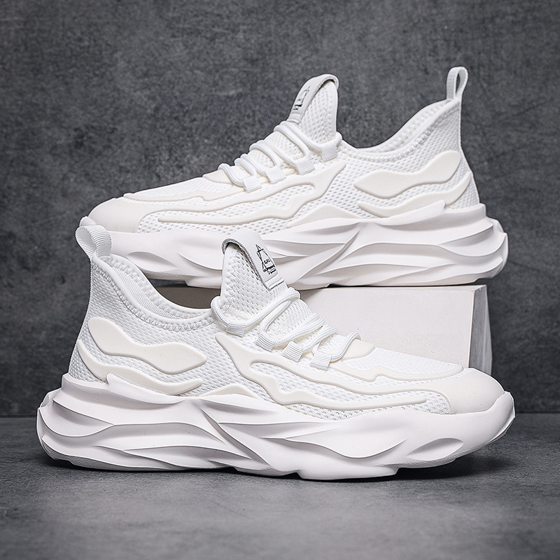 2023 Men's Summer Breathable Shoes Thick Sole Dad Shoes Trendy Versatile Lightweight Air Mesh Casual Sports Shoes