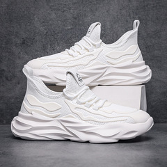 2023 Men's Summer Breathable Shoes Thick Sole Dad Shoes Trendy Versatile Lightweight Air Mesh Casual Sports Shoes