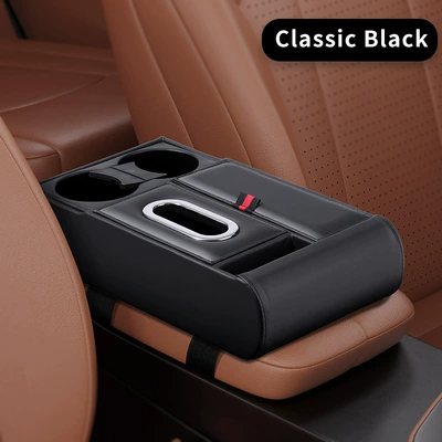 Box Organizer, Armrest box - section-a-wooden-box-armrest-box-flagship-model-classic-black