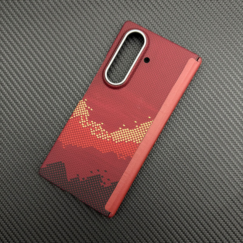 Samsung zfold7 磁気ケブラー アラミド繊維素材の浮き編みプロセス携帯電話ケース磁気吸引に適しています。|undefined