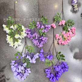 仿真蓝花楹批发工程绿植插花装饰紫丁香庭院花卉蓝紫摄影道具