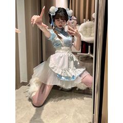 甘いロリータロリータリボン半袖ドレス夏の新しい気質ウエストプリンセスロングドレス女性のための