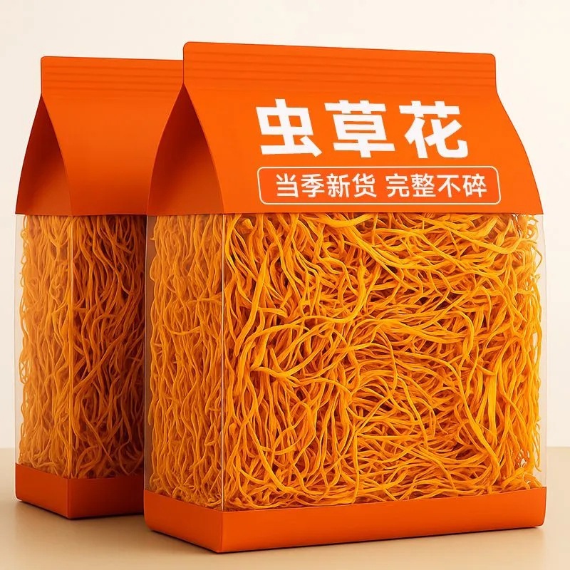 Seasonal Cordyceps Flowers, Selected Dried Products, Fresh Spore Heads, Premium Cordyceps Militaris for Soup, Bulk Commercial-Grade Quality
