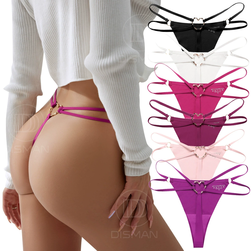 Внешняя торговля, сексуальное искушение, стринги с двойным тонким ремешком, сексуальные одно веревка, бесшовное дышащее женское нижнее белье из ледяного шелка, женское летнее