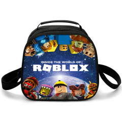 Roblox ランチバッグ小学生ピクニックバッグラウンドアイスバッグ Roblox アニメ漫画ポータブル断熱バッグ