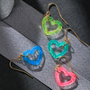 Acrylic accessory, multicoloured brand fresh cute earrings, simple and elegant design