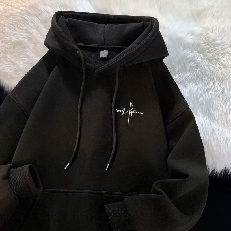 American Trendy Brand Velvet Hooded Sweatshirt for Boys and Girls in Autumn and Winter New Thickeneded Versatile Student Loose Hoodie Jacket American Trendy Brand Velvet Hooded Sweatshirt for Boys and Girls in Autumn and Winter New Thickeneded Versatile Student Loose Hoodie Jacket