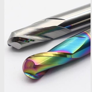60-70 Degree 2-Edged Ball Nose Milling Cutter Tungsten Steel Ball Cutter R0.5-R10 Aluminum Ball-Shaped Carbide End Mill Coating