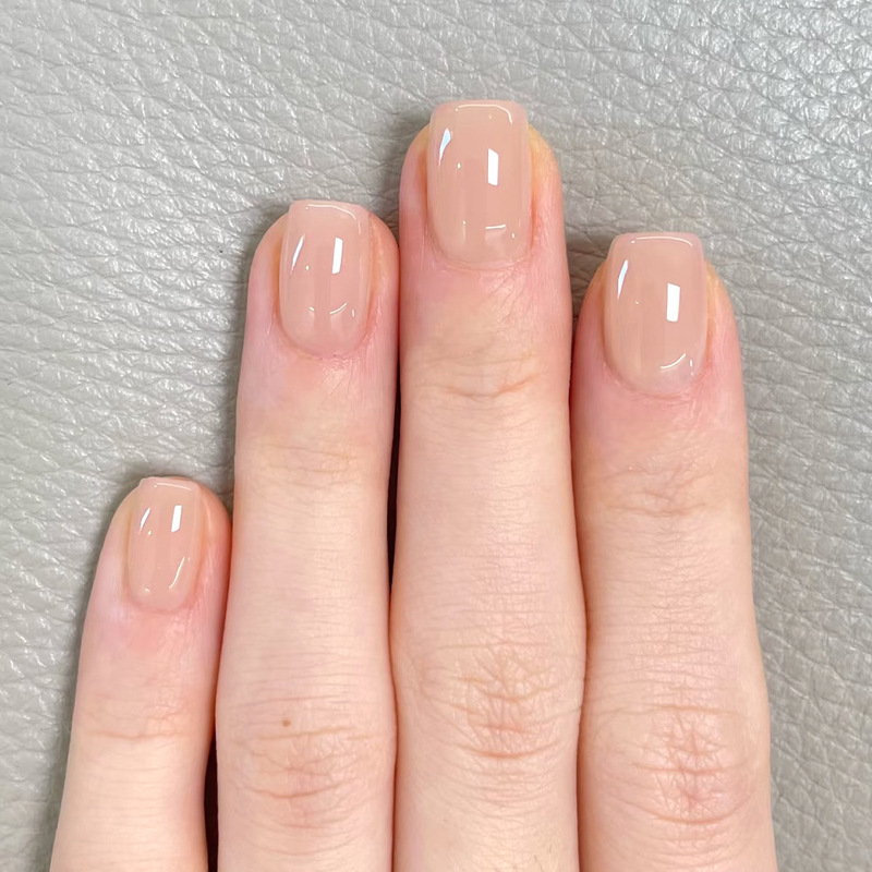 24 Pieces of Sweet Nail Patches in a Box, Pure Desire, Simple and Versatile Wearable Nail Patches, Elegant and Gentle Pure Color Nail Patches