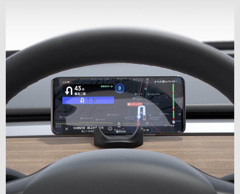 Suitable for Tesla mobile phone car mount, silicone model 3/Y/L, new dashboard navigation-specific accessory