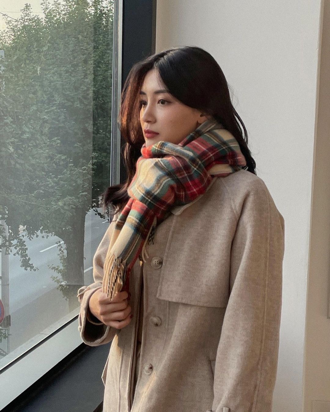 Winter Season Women'S Gender Women's Sweet Lattice Imitation Cashmere Winter Scarves