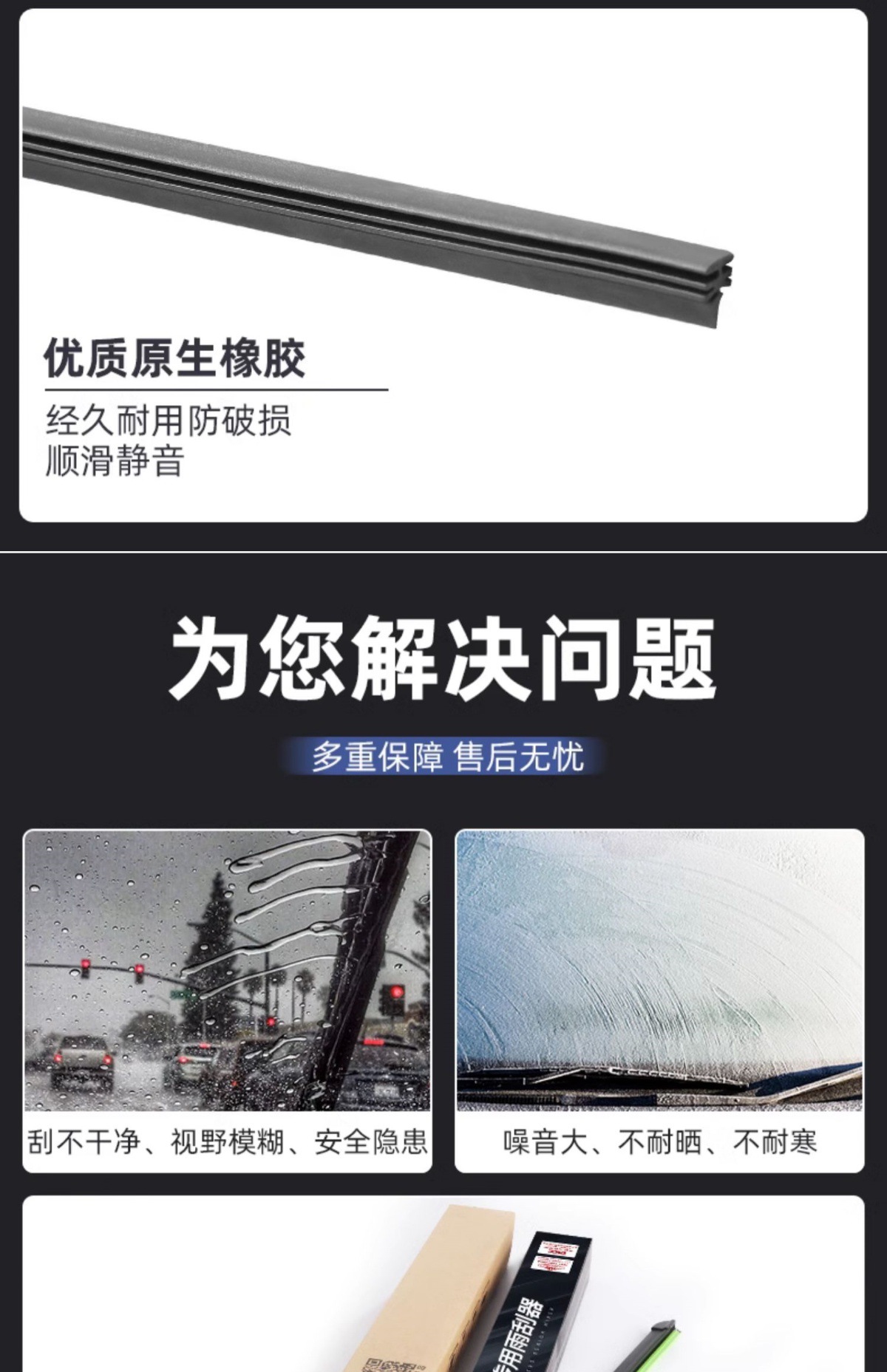 Suitable for Wuling Rongguang New Car Wiper Single-Row and Double-Row Small Trucks 2018, 2019, 2021, and 2022 Wiper Blades