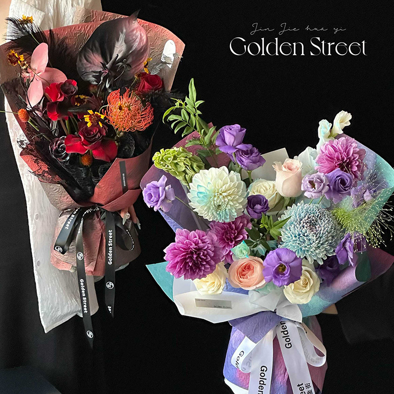 Huaxi piedra textura papel de tinta de alta textura ramo pliegue papel de embalaje impermeable material DIY hecho a mano