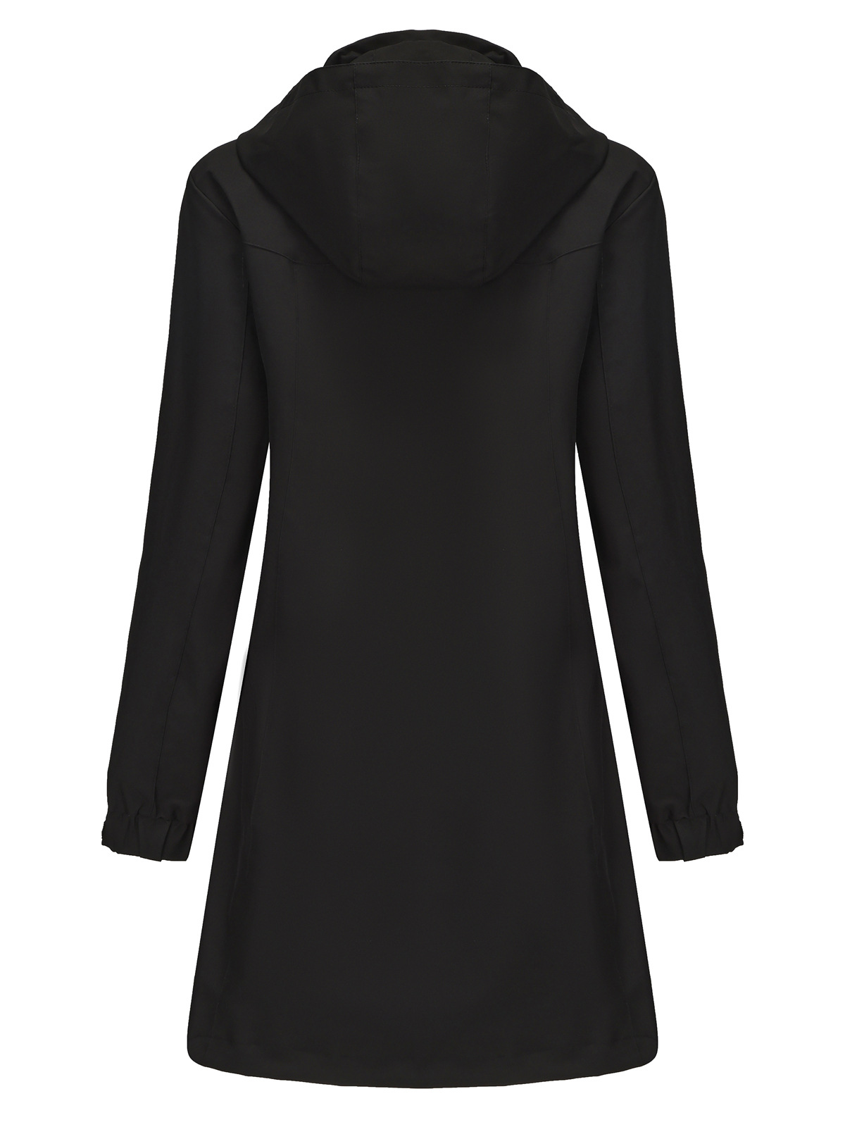 Women's Clothing new spring and autumn detachable hood water repellent windbreaker women's solid color long sleeved thin jacket_voghion.com