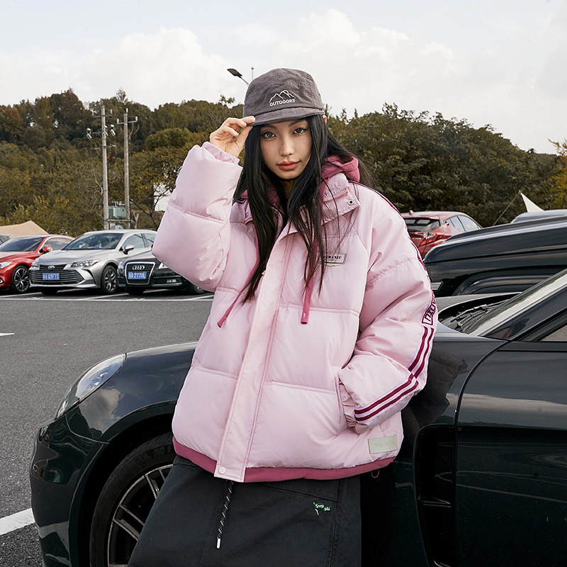 2025 invierno nuevo estilo de algodón femenino universal corto estilo de moda con capuzas suelta de algodón femenino coreano chaqueta de algodón delgada chaqueta image 2