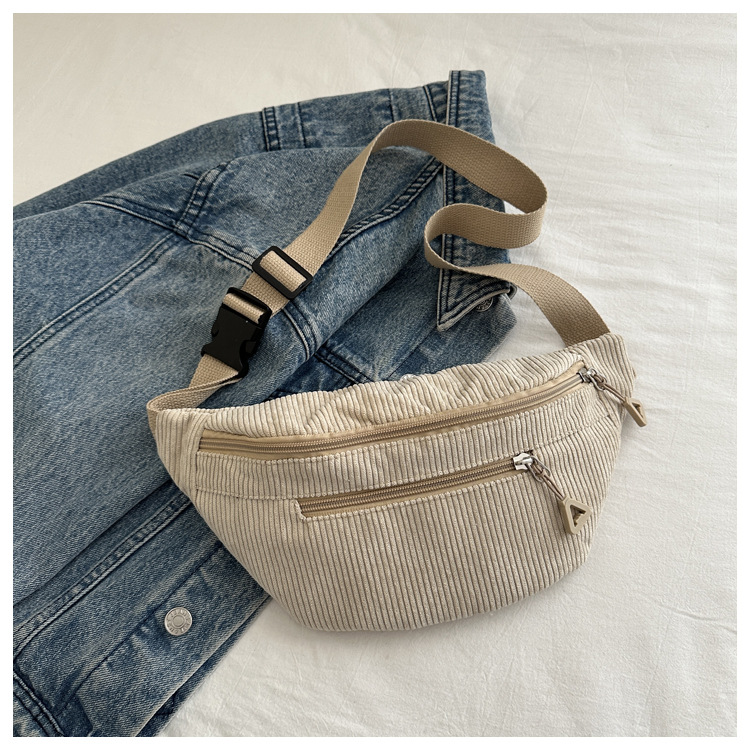 Bolsa de pecho de lana 2024 nuevo retro pequeño fresco coreano bolso casual simple bolso de lana ligero