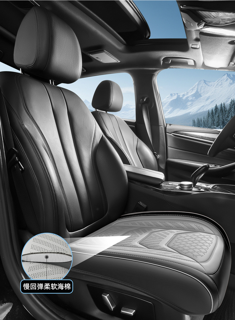 25 Years New Laser Perforated Wireless Embossed Nappa Leather Car Seat Cushion Four Seasons Multi-Piece Cushion Wholesale