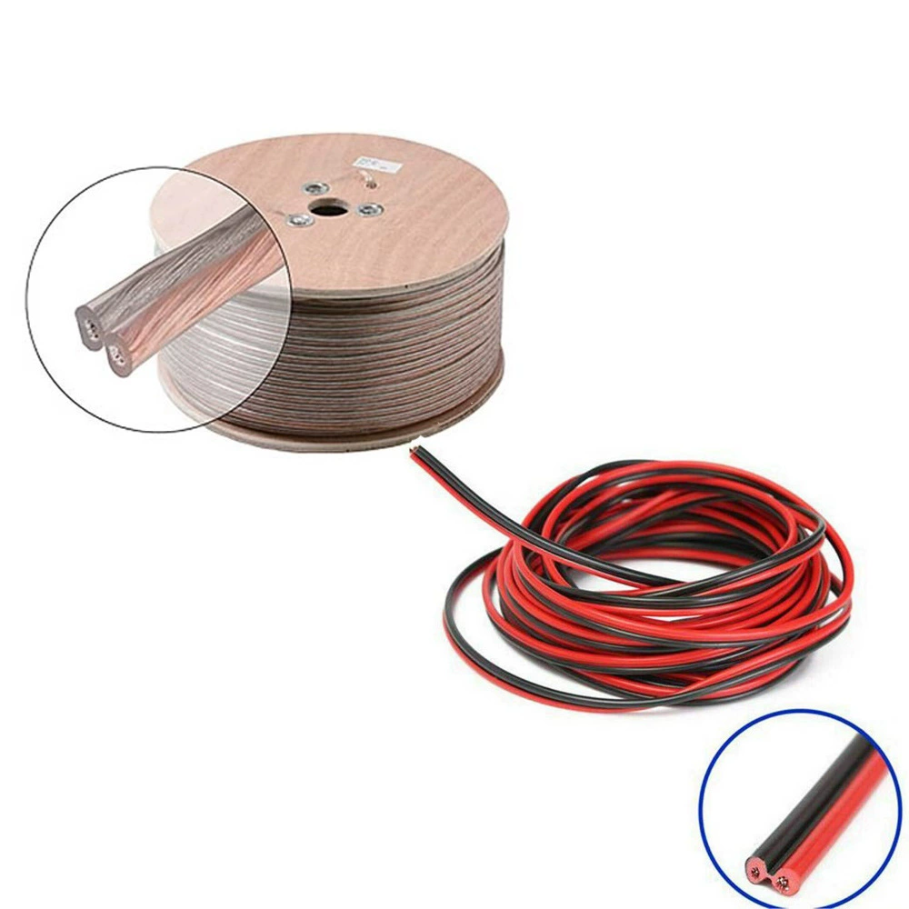 Кабель Tukens 2 Core Sound Copper Copper Copper Aluminum Audio Electronic Line 0.75мм2*2C 1.0мм2*2C