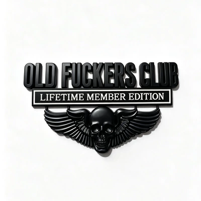 product oldfuckersclub skull zinc | Body sticker - black-and-white-double-sided-adhesive-version
