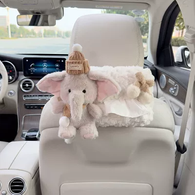 Car tissue box/set – elephant car creative seat back