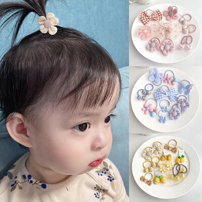 children bow rubber string girl baby Hairpin summer the republic of korea Tousheng Hairdressing suit