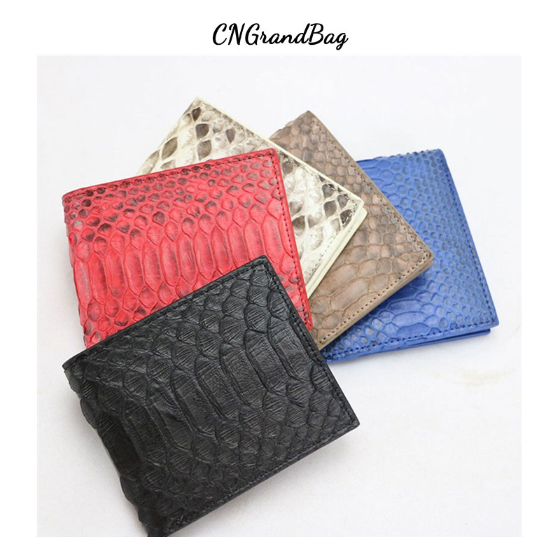 Cross-border Fashion Real Snakeskin Luxury Men's Business 20% Discount Card Holder Large Capacity Card Holder Portable for Travel