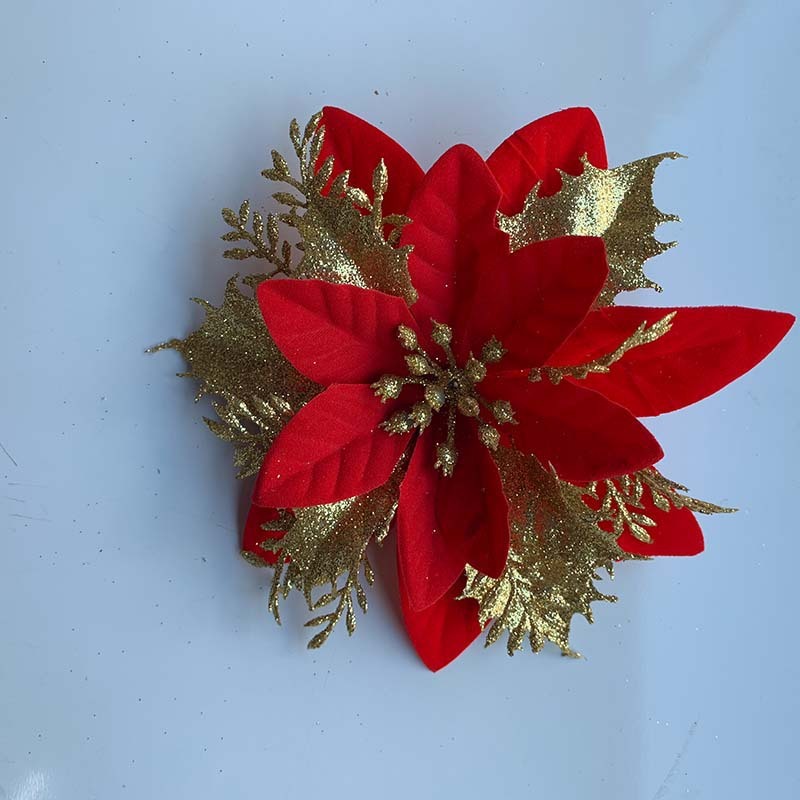 クロスボーダー高級シミュレーション花立体三層金粉クリスマス花祭りアクセサリー花輪藤条装飾アクセサリー|undefined