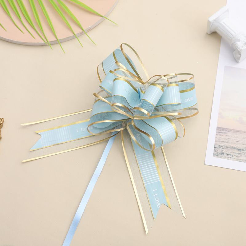 Comercio exterior transfronterizo 50 gran confesión hilo de nieve arco mano tirar flor Día de San Valentín regalo de Navidad boda coche tirar flor cinta