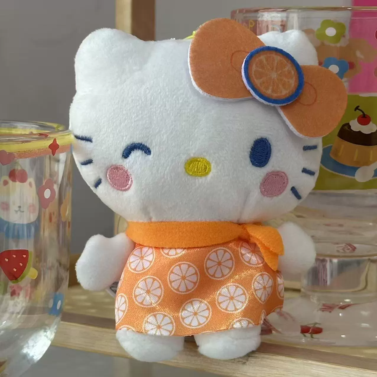 Плюшевая подвеска-брелок для ключей (Hello Kitty) симпатичная кукла, мягкая мини-плюша 10+ вариантов дизайна, подарок 0.038 кг