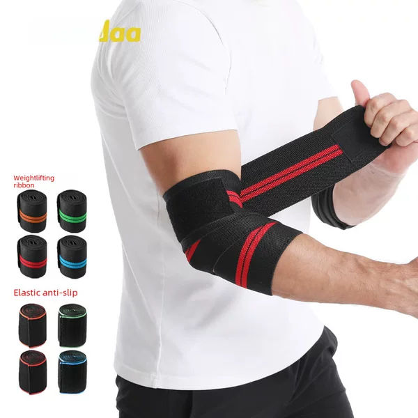 Cross-Border Elbow Joint Support Sleeve for Men, Fitness Weightlifting Bench Press Compression Wrap Bandage, Arm Support Sleeve, Sports Elbow Protector