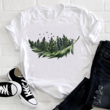 Feather Bird Green Forest Tshirt 绿色森林印花INS短袖体恤T恤