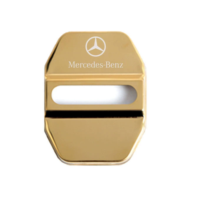 Подходит для Mercedes‑Benz Titanium Black C‑класса, E‑класса, GLA‑класса и импортного S‑класса — стальная накладка на дверной замок/засов, AMG