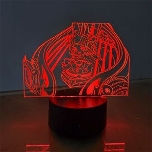 The glory of the king Cai Wenji peripheral 3d nightlight DIY cartoon cool secondary atmosphere light small gift