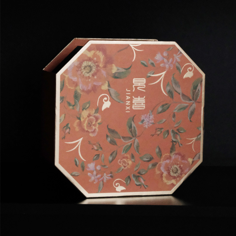 2026 Año Nuevo estampado redondo abrazar barril caja de regalo de barril de regalo de Año Nuevo estilo chino de flores de flores de barril de regalo