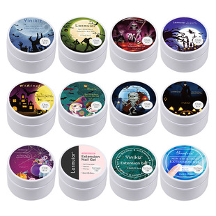Halloween nail suit Crystal extension glue solid non-stick hand-free paper holder quick nail patch pinch glue