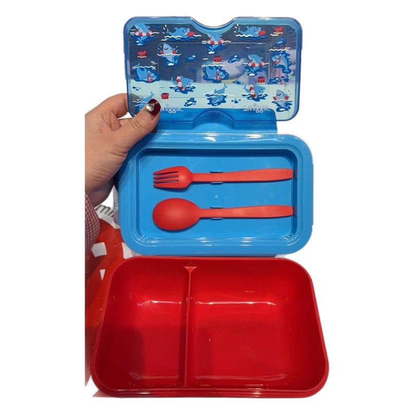 Fiambrera australiana smiggle, plato dividido para niños y estudiantes, lonchera para trabajadores de oficina, lonchera de frutas de dibujos animados