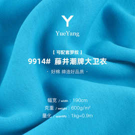 20s潮牌大卫衣面料 抓毛针织布 600g秋冬加厚大卫衣运动服面料