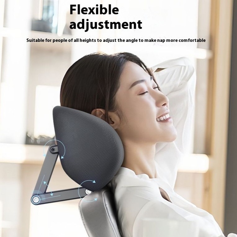 椅子のヘッドレスト、オフィスコンピュータチェアのヘッドレスト、調節可能な背もたれ、高さ調節可能なヘッドレスト、穴あけ不要の頸椎枕、首の保護具|undefined